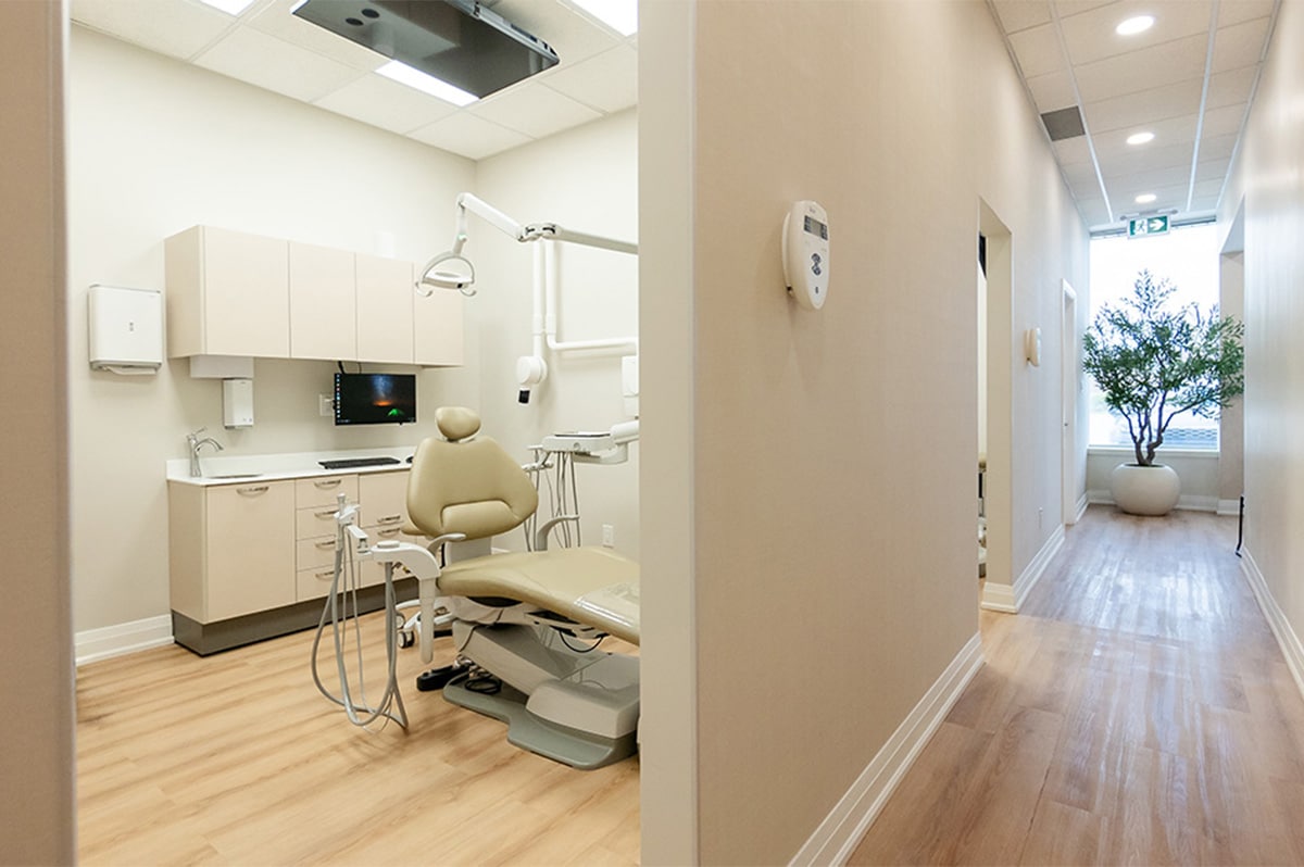 exam room and hallway